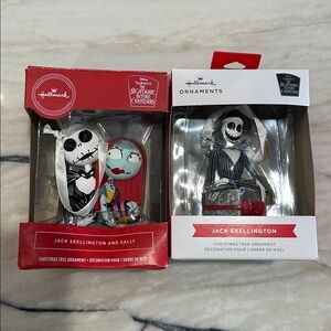 Hallmark Disney Nightmare Before Christmas Jack Skellington & Sally ornaments